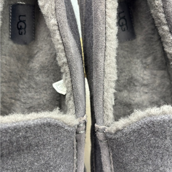 UGG Men's wool suede Charcoal Slip-On Loafers custom Sz 17 slippers - Picture 7 of 10